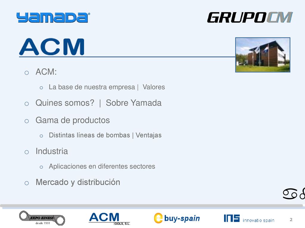 Quines somos | Sobre Yamada Gama de productos