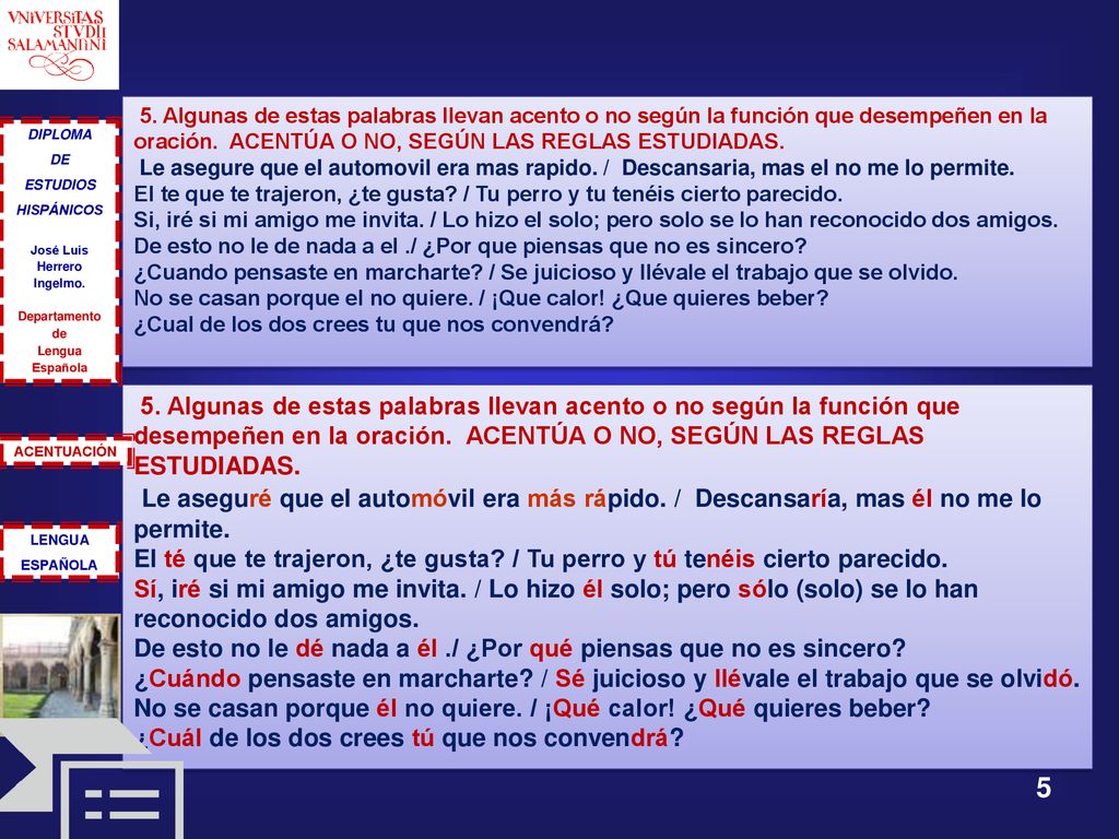DIPLOMA DE. ESTUDIOS. HISPÁNICOS. José Luis. Herrero. Ingelmo. Departamento. de. Lengua. Española.