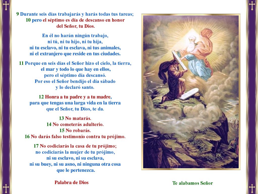 9 Durante seis días trabajarás y harás todas tus tareas;
