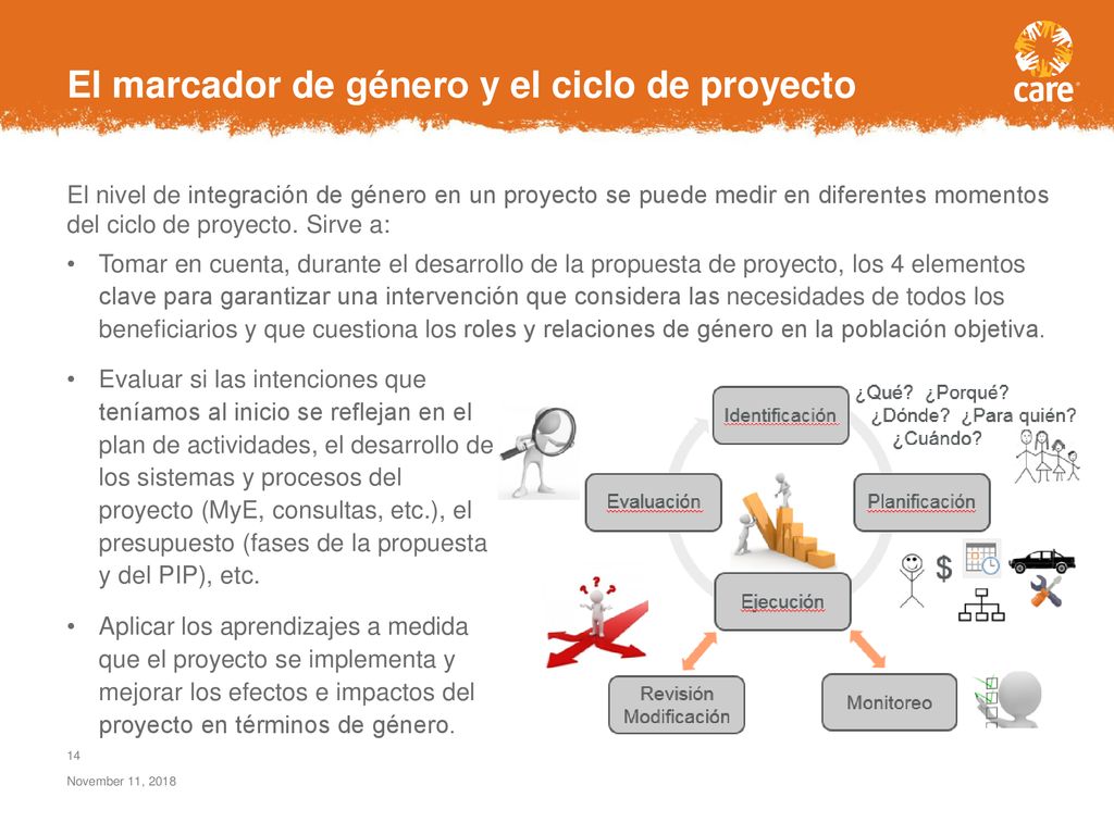 El marcador de género y el ciclo de proyecto