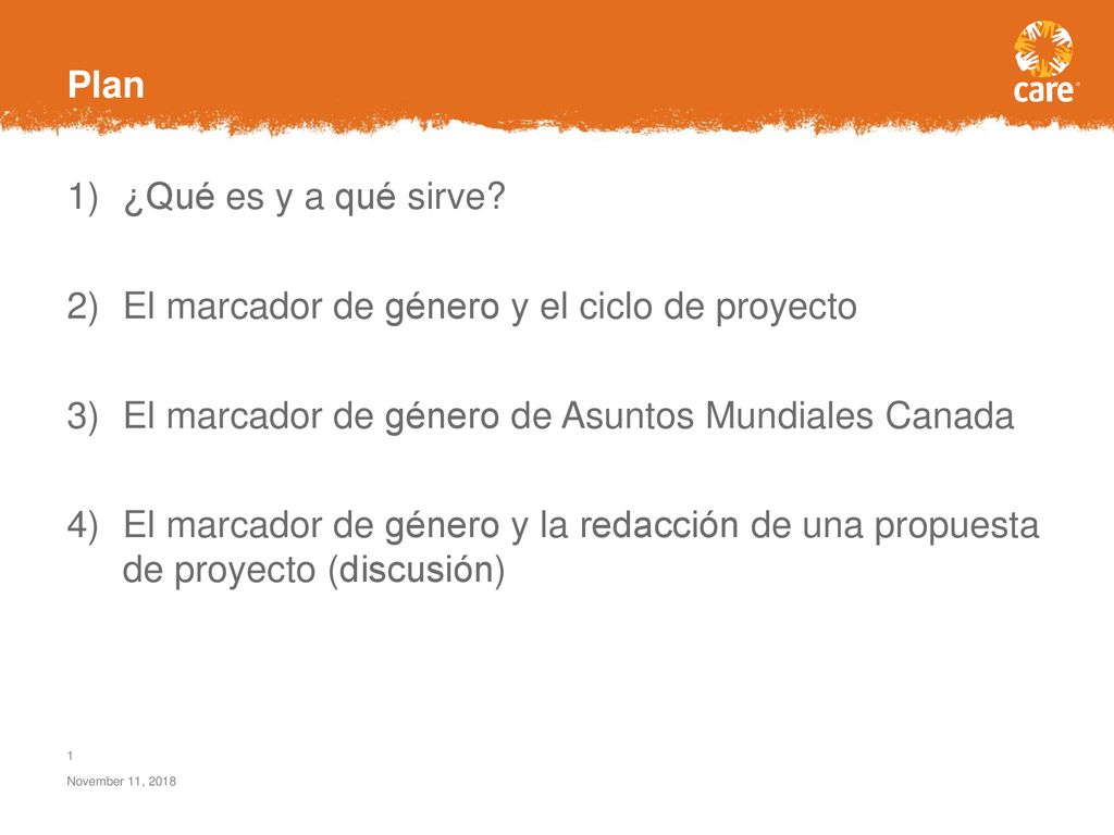 El marcador de género y el ciclo de proyecto