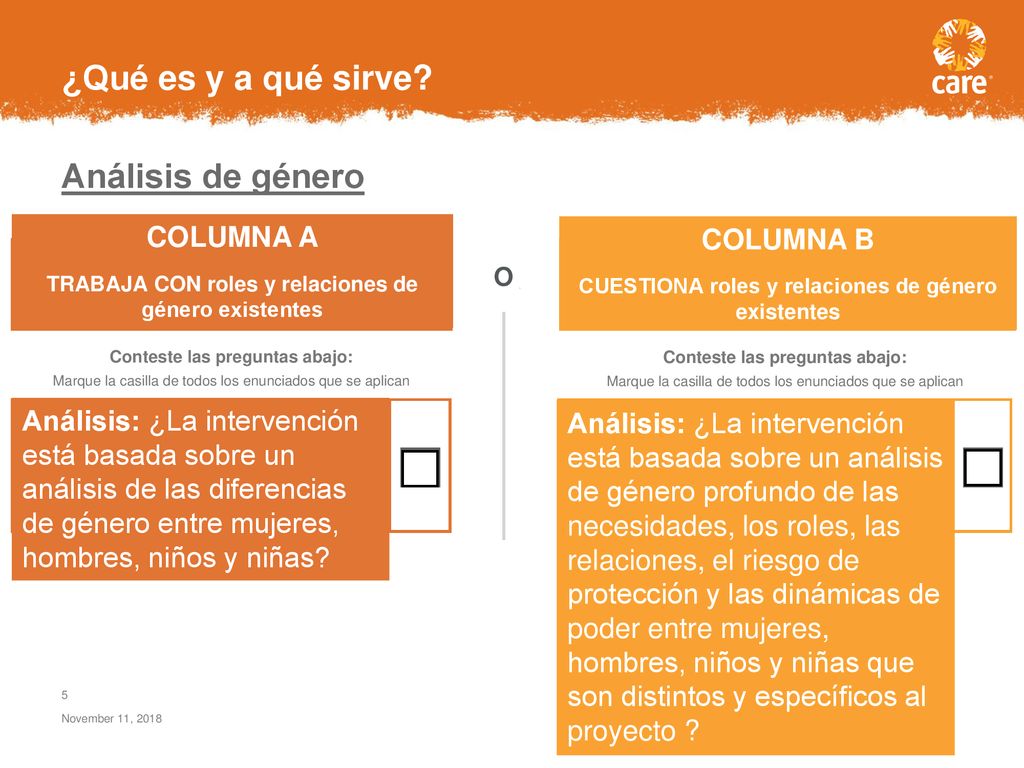 ¿Qué es y a qué sirve Análisis de género COLUMNA A COLUMNA B