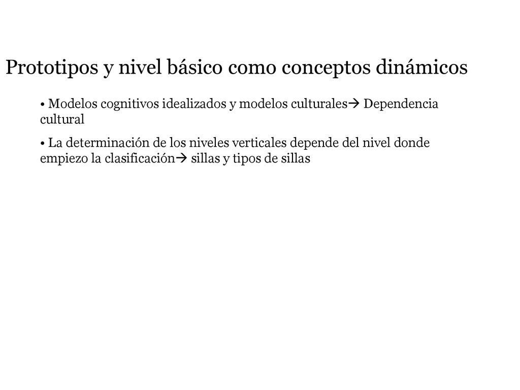 Prototipos y nivel básico como conceptos dinámicos
