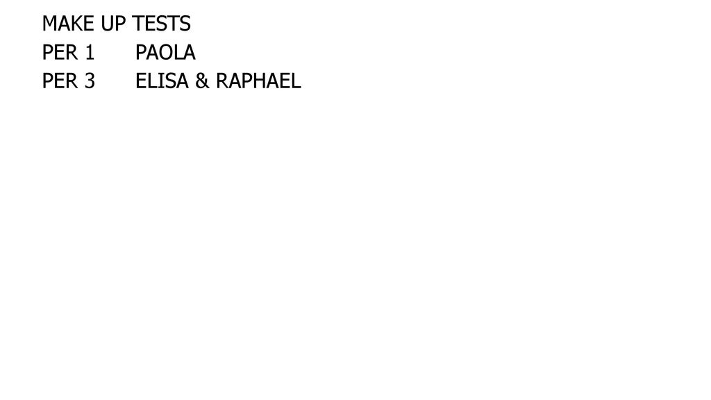 MAKE UP TESTS PER 1 PAOLA PER 3 ELISA & RAPHAEL