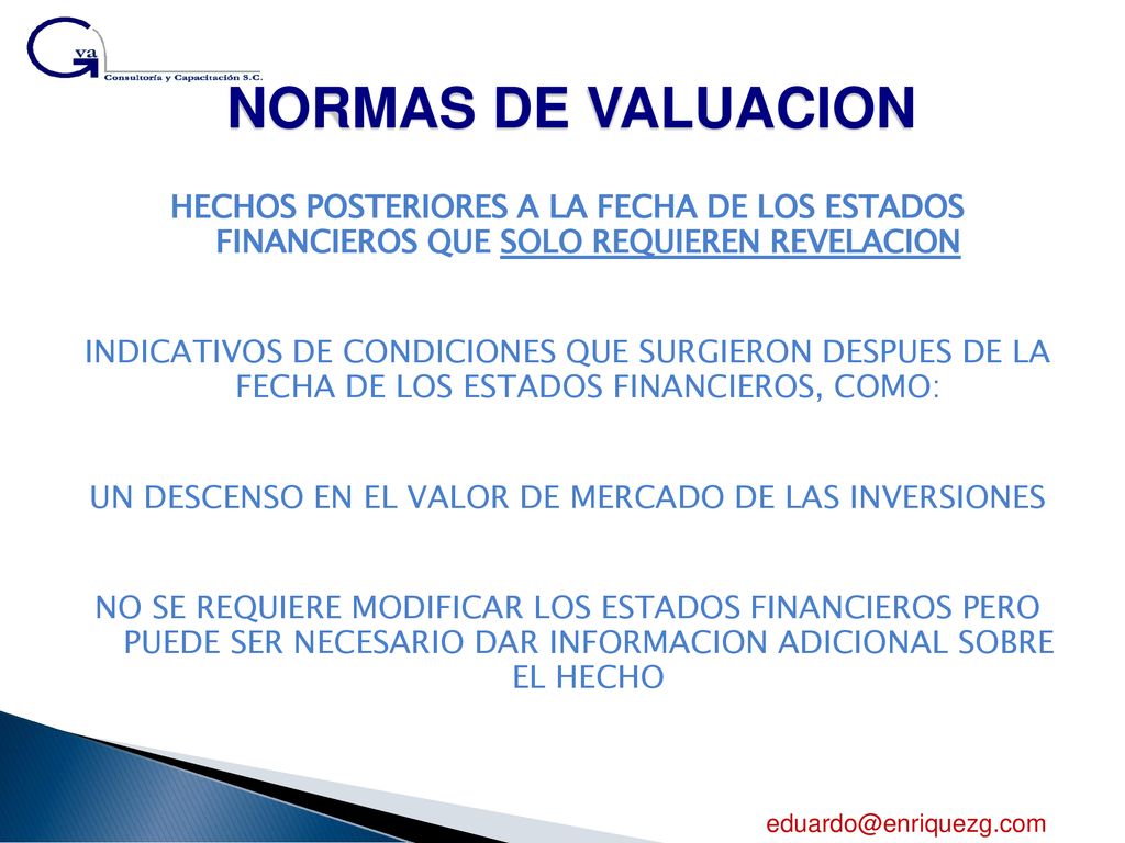 UN DESCENSO EN EL VALOR DE MERCADO DE LAS INVERSIONES