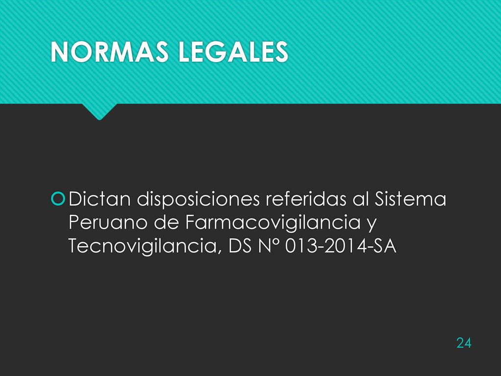 NORMAS LEGALES Dictan disposiciones referidas al Sistema Peruano de Farmacovigilancia y Tecnovigilancia, DS N° SA.