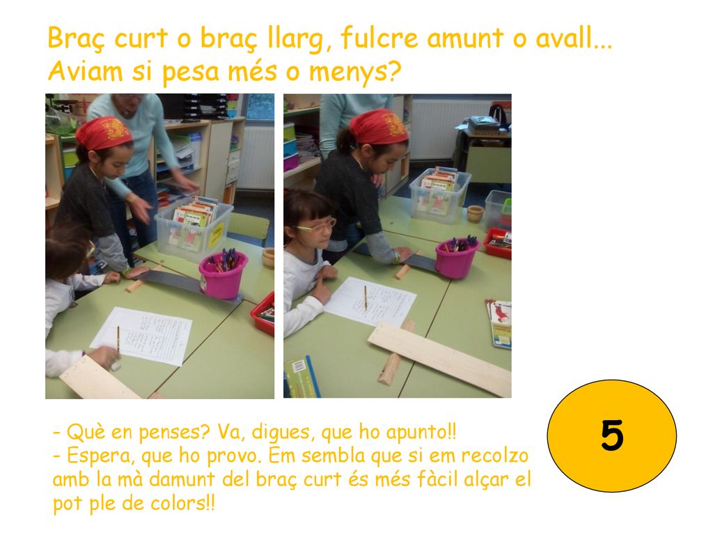 Braç curt o braç llarg, fulcre amunt o avall... Aviam si pesa més o menys