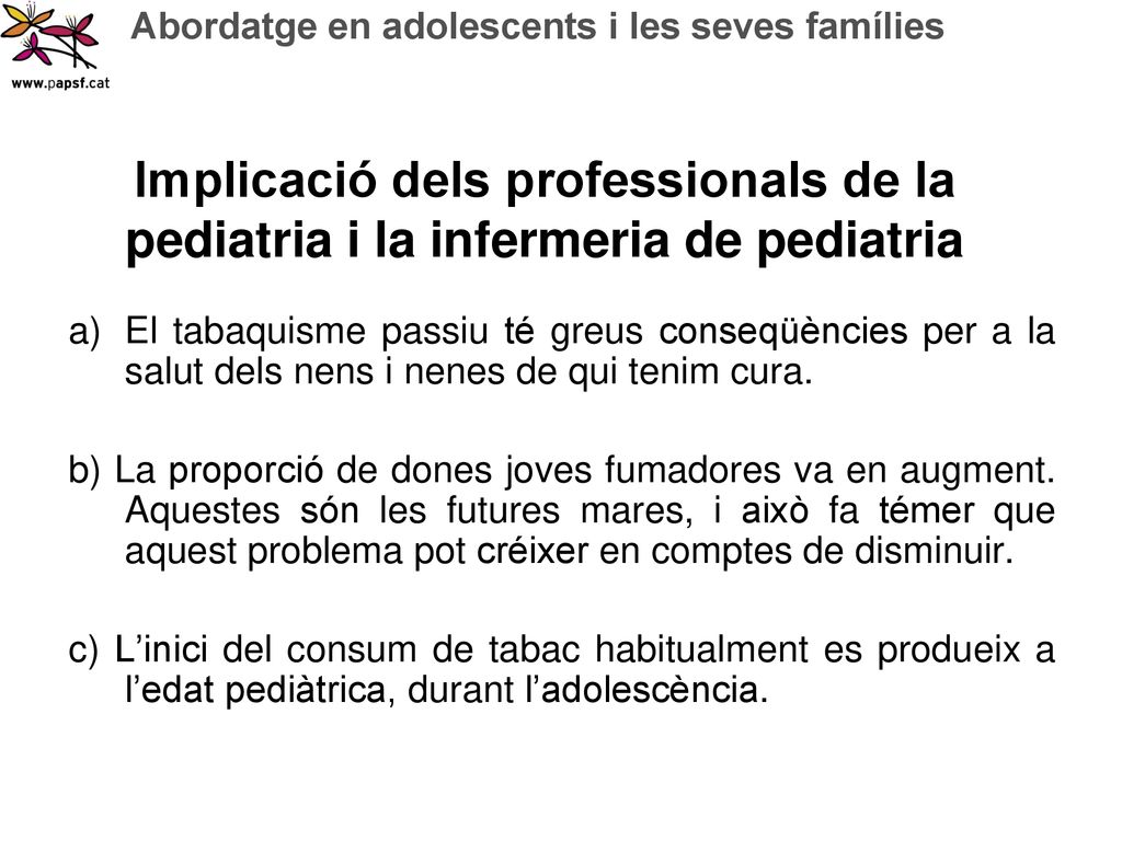 Implicació dels professionals de la pediatria i la infermeria de pediatria