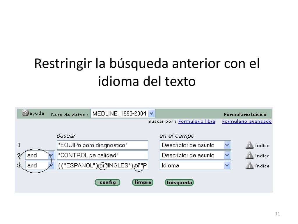 Restringir la búsqueda anterior con el idioma del texto