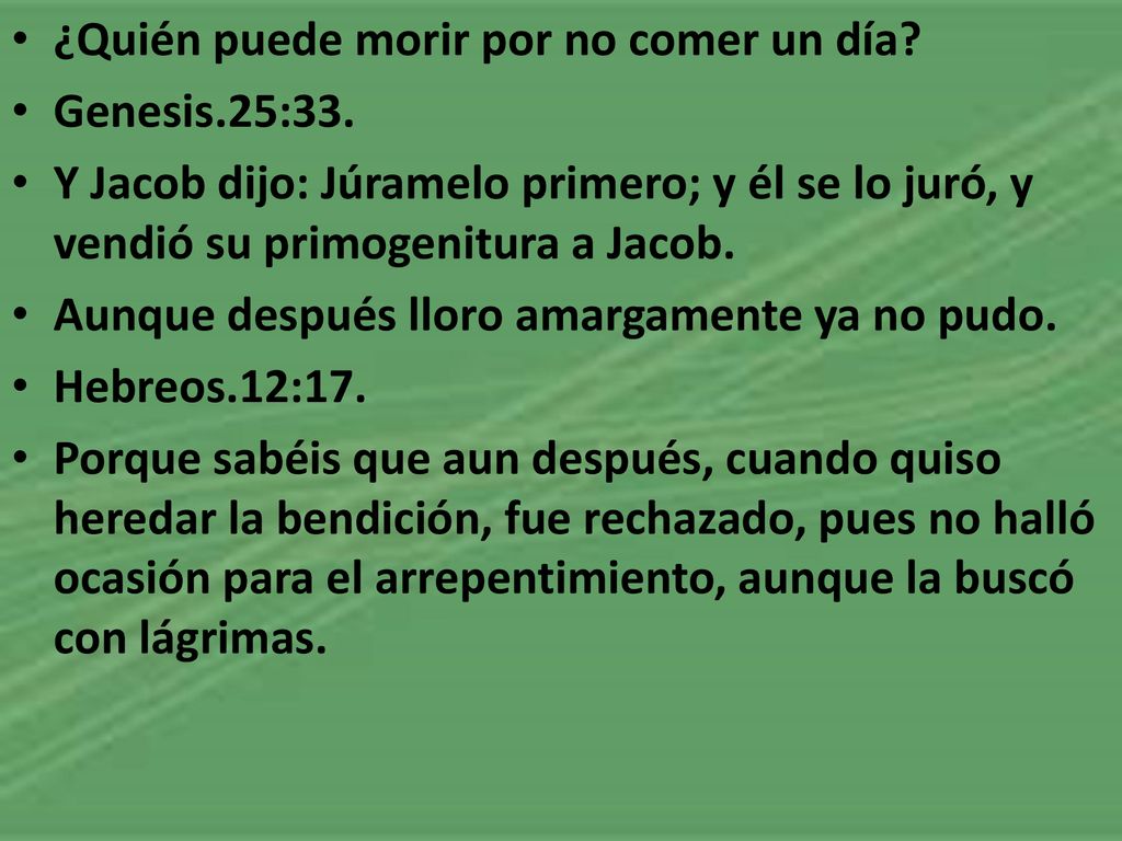 ¿Quién puede morir por no comer un día