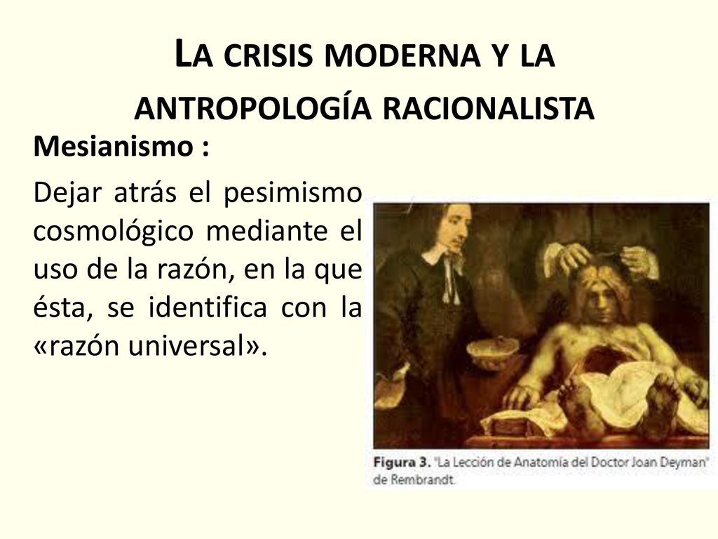 La crisis moderna y la antropología racionalista