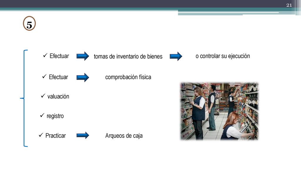 5 Efectuar tomas de inventario de bienes o controlar su ejecución