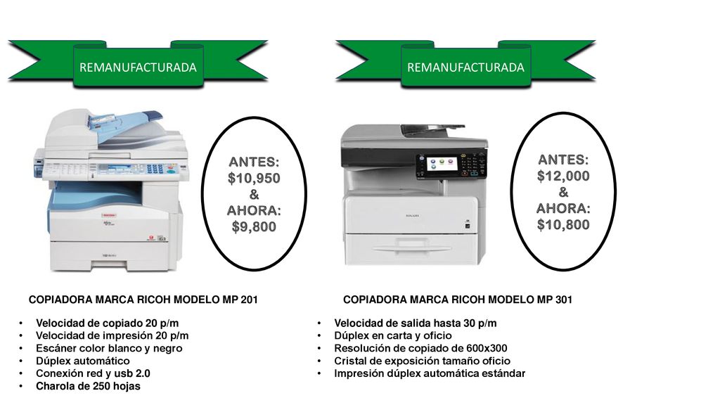 ANTES: $12,000 & AHORA: $10,800 ANTES: $10,950 & AHORA: $9,800