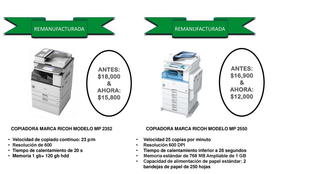 ANTES: $16,900 & AHORA: $12,000 ANTES: $18,000 & AHORA: $15,800