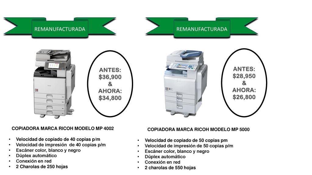 ANTES: $28,950 & AHORA: $26,800 ANTES: $36,900 & AHORA: $34,800