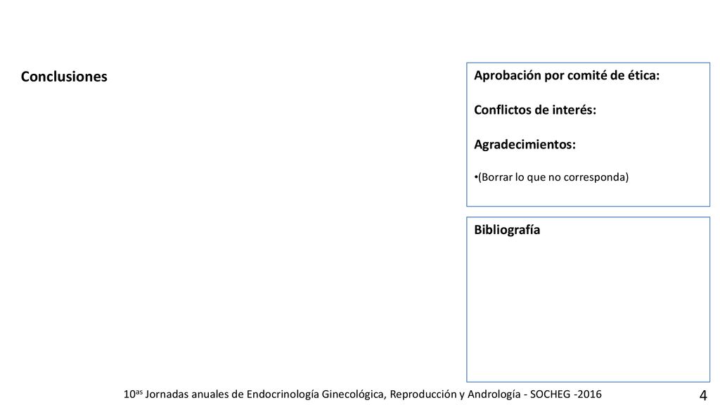 Conclusiones Aprobación por comité de ética: Conflictos de interés: