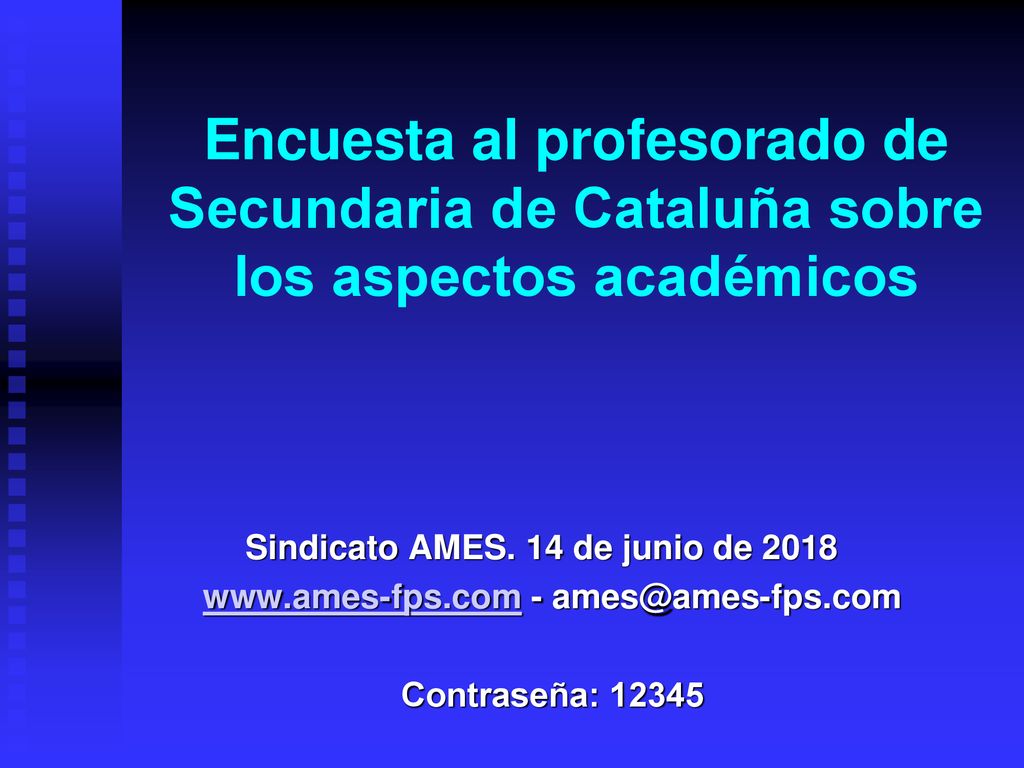 Encuesta al profesorado de Secundaria de Cataluña sobre los aspectos académicos