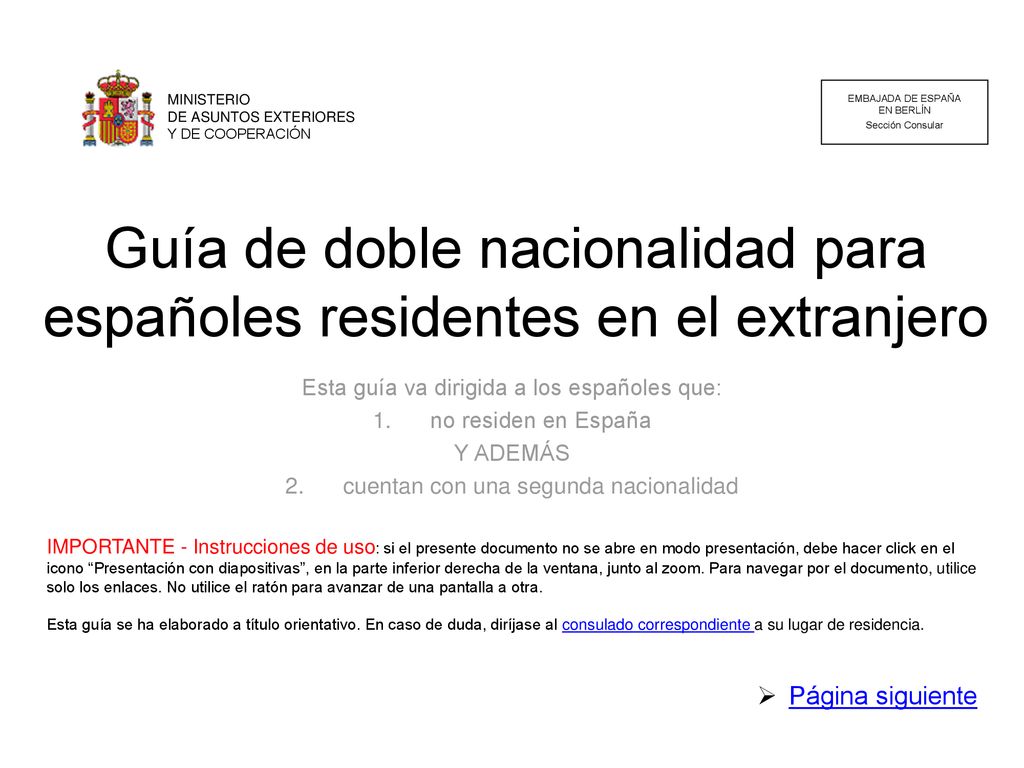 Guía de doble nacionalidad para españoles residentes en el extranjero