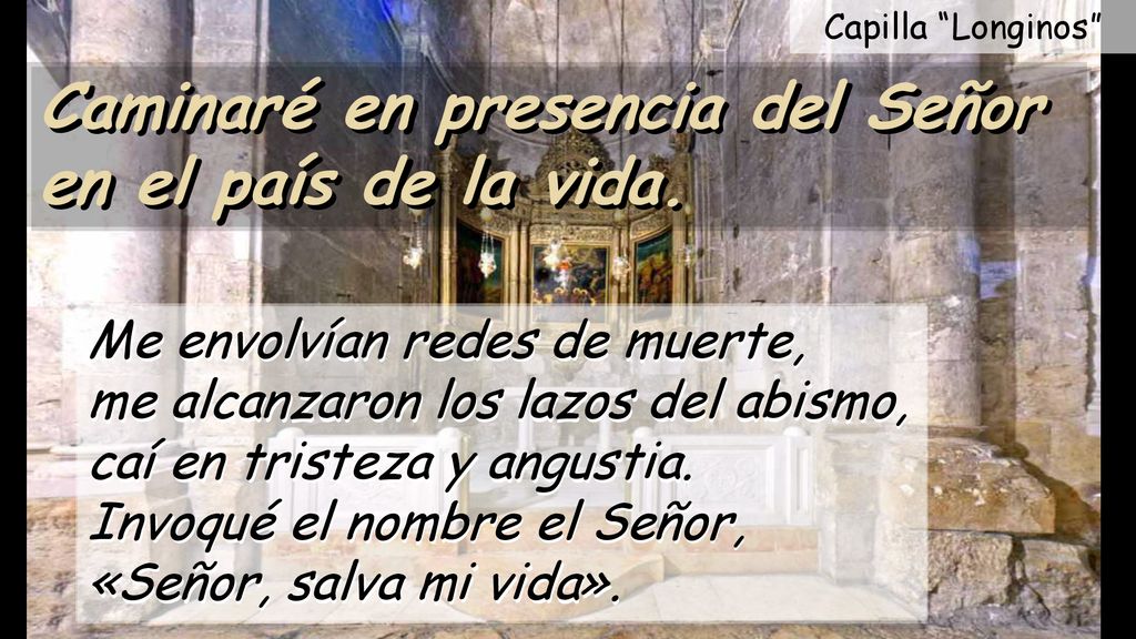 Caminaré en presencia del Señor en el país de la vida.
