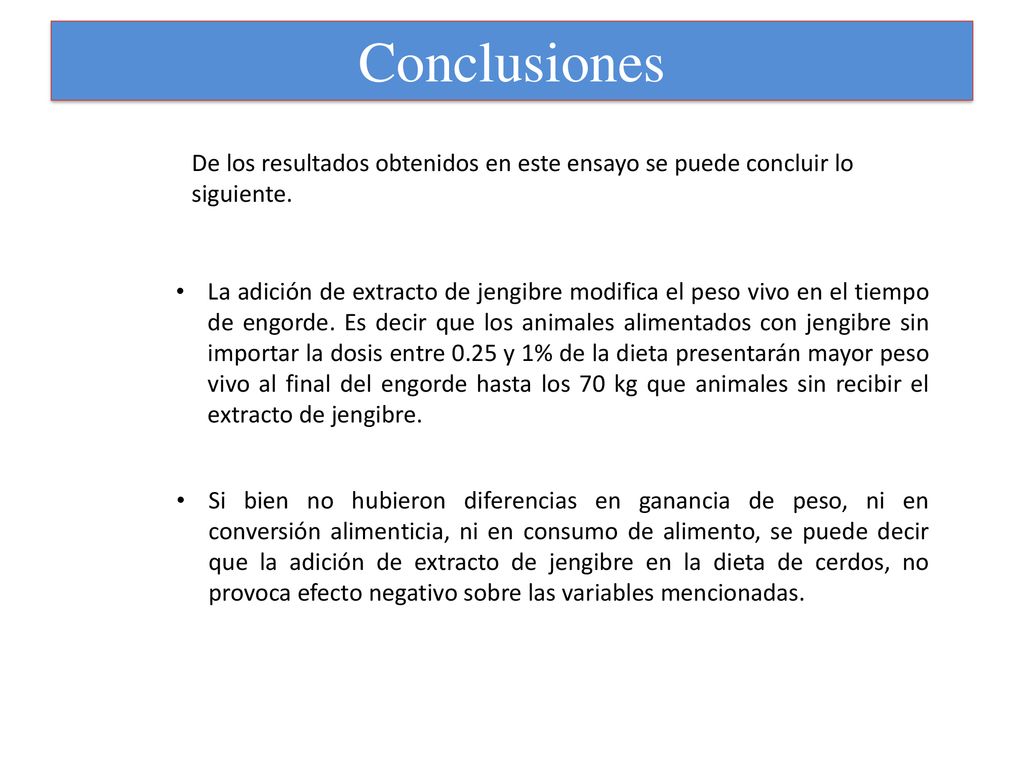 Conclusiones De los resultados obtenidos en este ensayo se puede concluir lo siguiente.