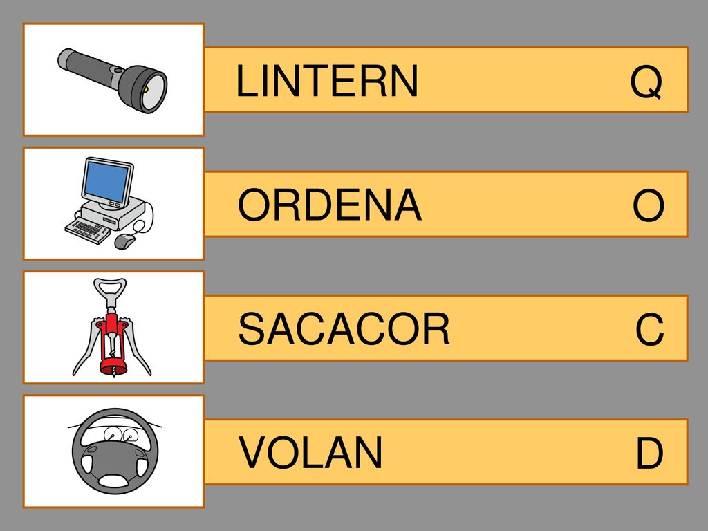 LINTERN Q ORDENA O SACACOR C VOLAN D
