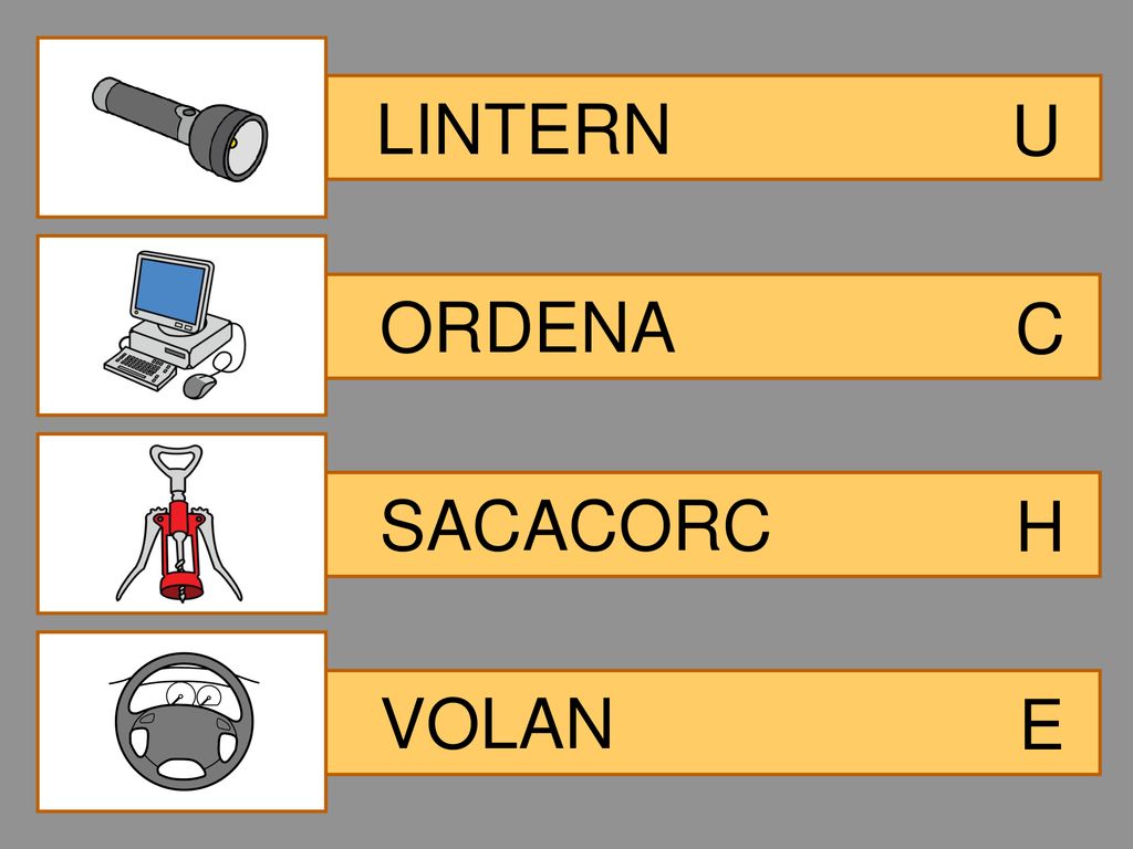 LINTERN U ORDENA C SACACORC H VOLAN E