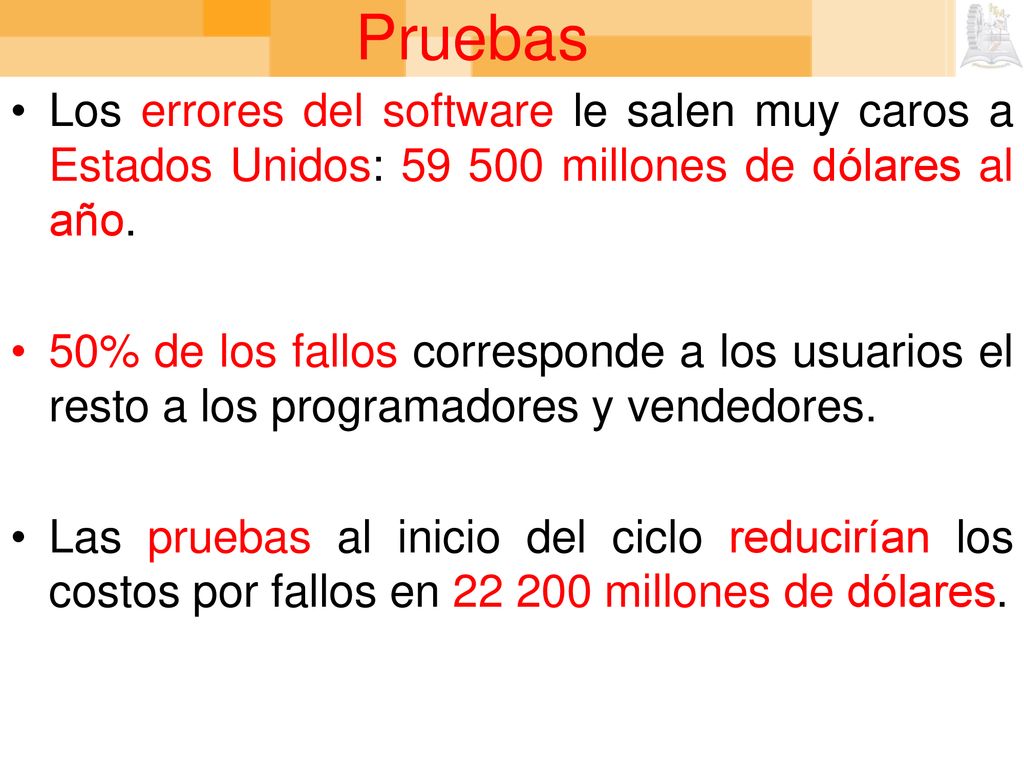 Pruebas Los errores del software le salen muy caros a Estados Unidos: millones de dólares al año.