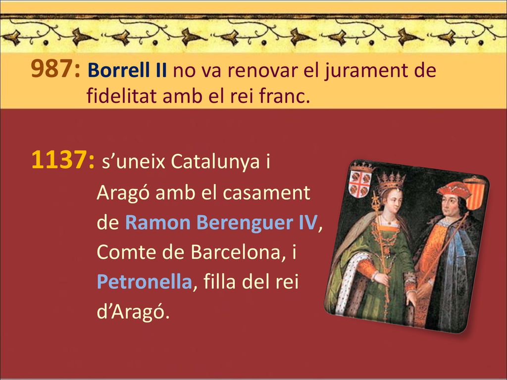 987: Borrell II no va renovar el jurament de