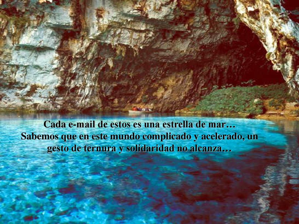 Cada  de estos es una estrella de mar… Sabemos que en este mundo complicado y acelerado, un gesto de ternura y solidaridad no alcanza…