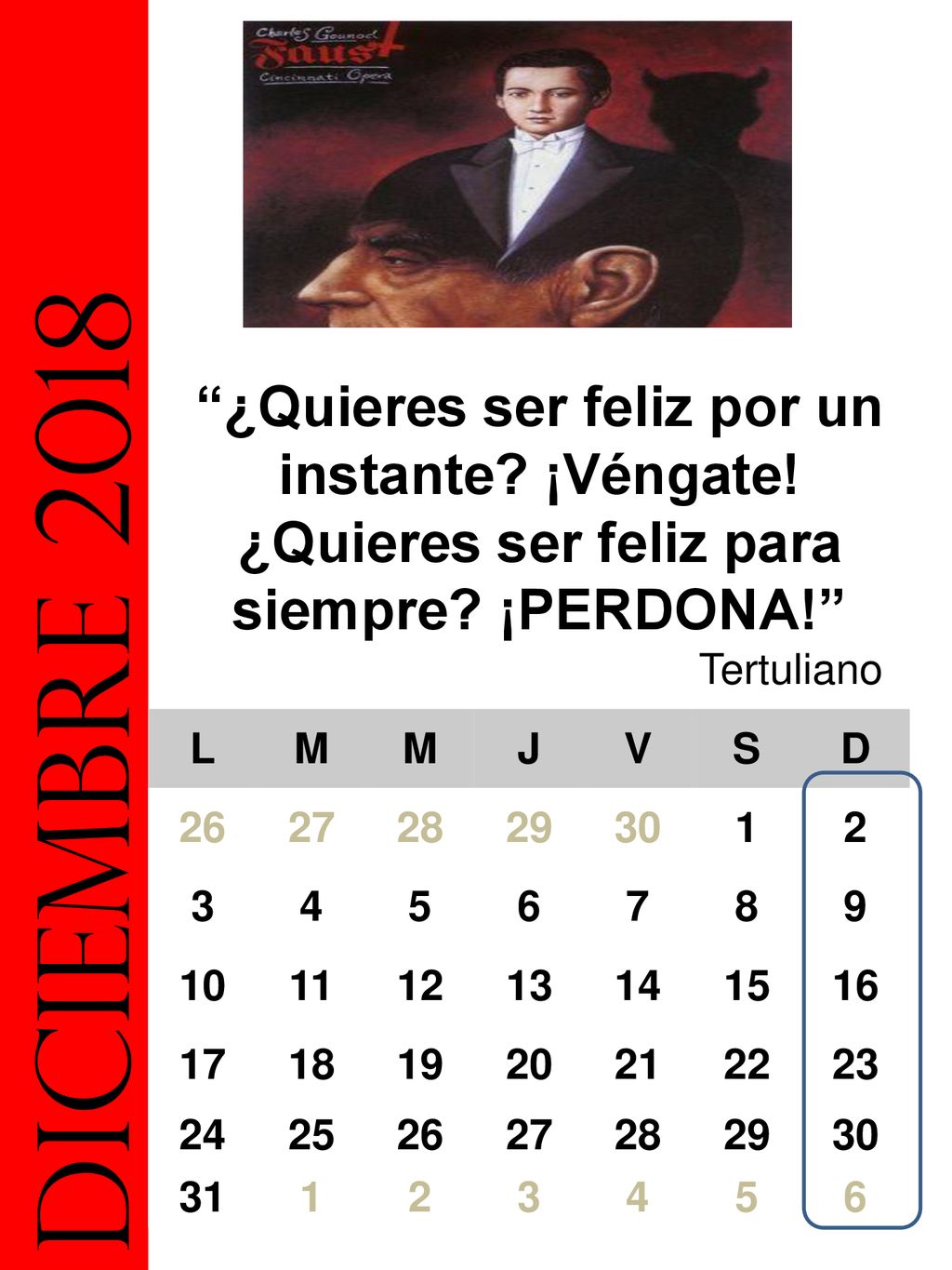 diciembre 2018 ¿Quieres ser feliz por un instante ¡Véngate!