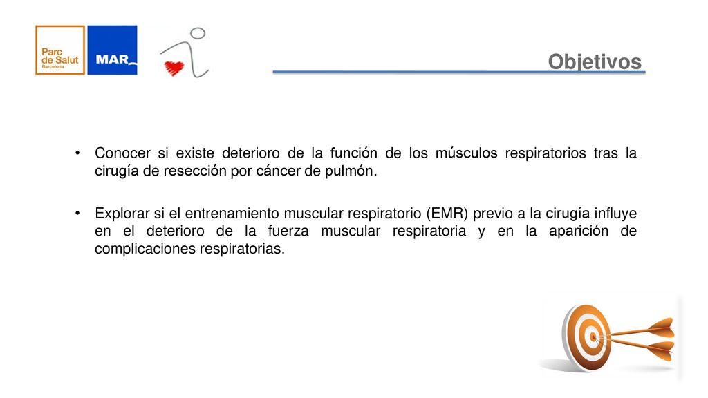 Objetivos Conocer si existe deterioro de la función de los músculos respiratorios tras la cirugía de resección por cáncer de pulmón.
