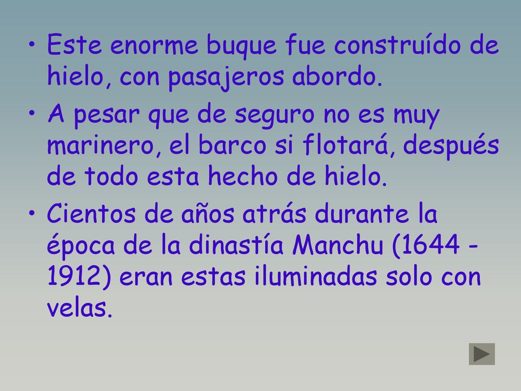 Este enorme buque fue construído de hielo, con pasajeros abordo.