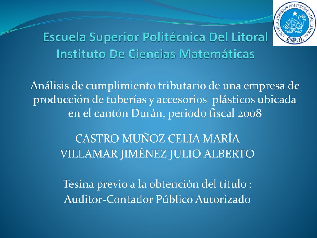 Escuela Superior Politécnica Del Litoral Instituto De Ciencias Matemáticas