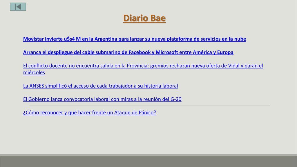 Diario Bae Movistar invierte u$s4 M en la Argentina para lanzar su nueva plataforma de servicios en la nube.