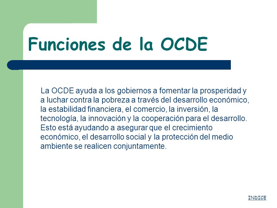 Funciones de la OCDE