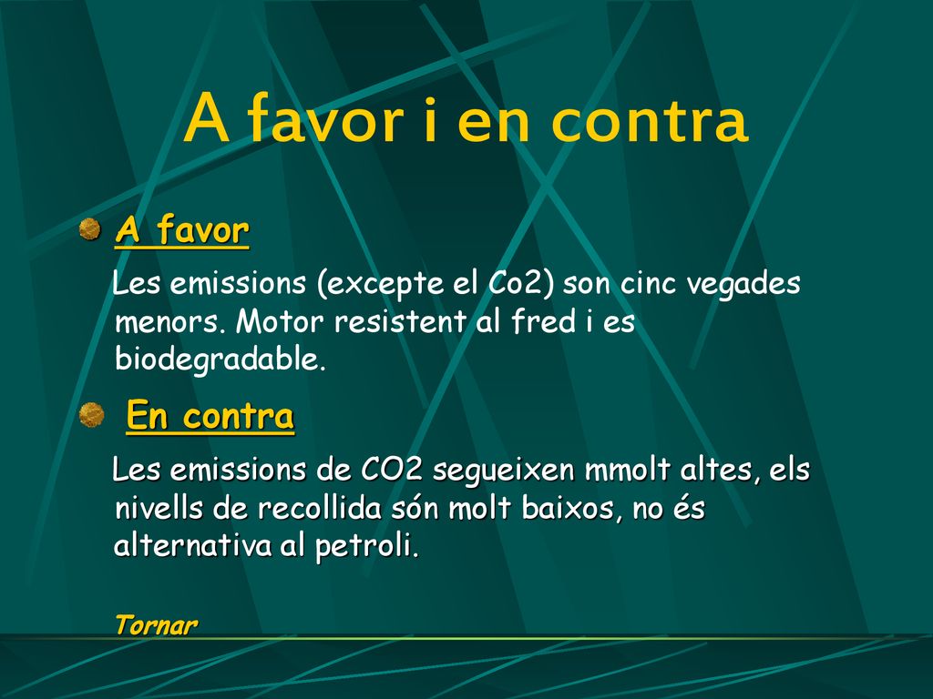 A favor i en contra En contra A favor