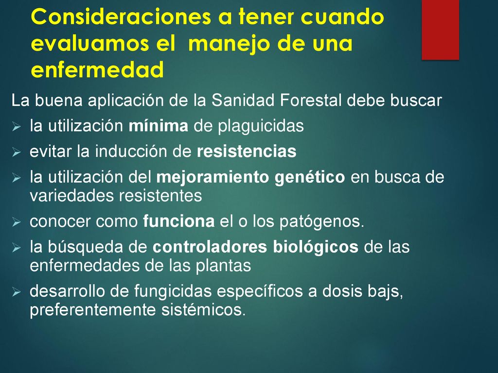 Consideraciones a tener cuando evaluamos el manejo de una enfermedad