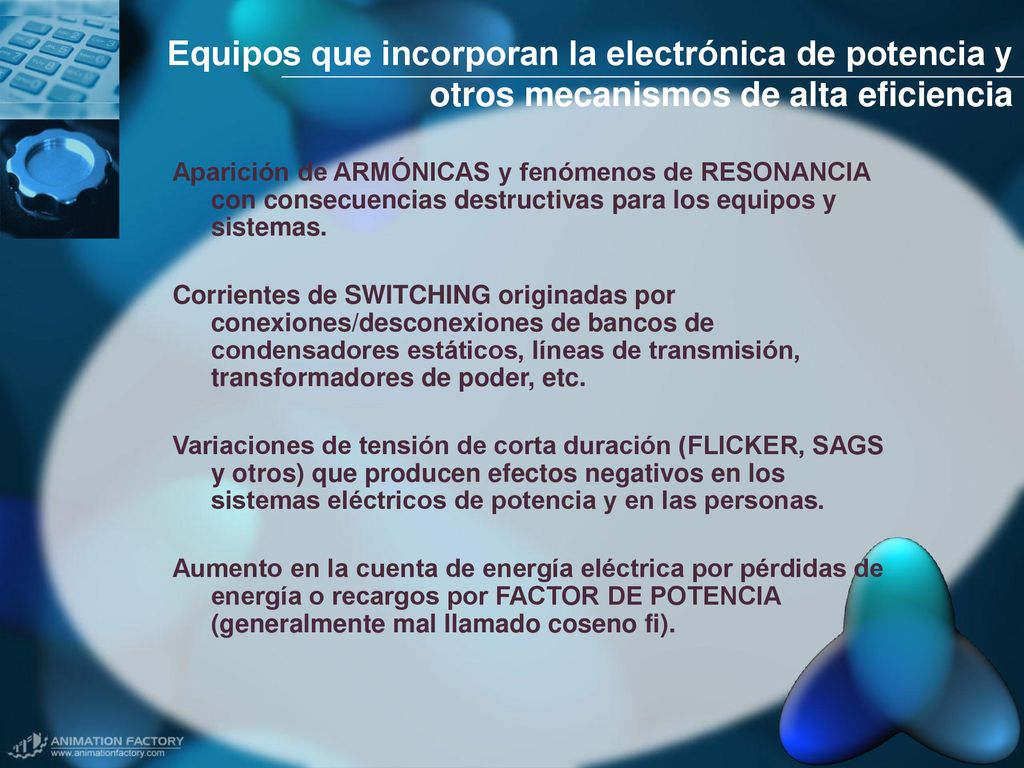 Equipos que incorporan la electrónica de potencia y otros mecanismos de alta eficiencia