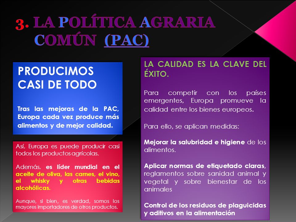 3. LA POLÍTICA AGRARIA COMÚN (PAC)
