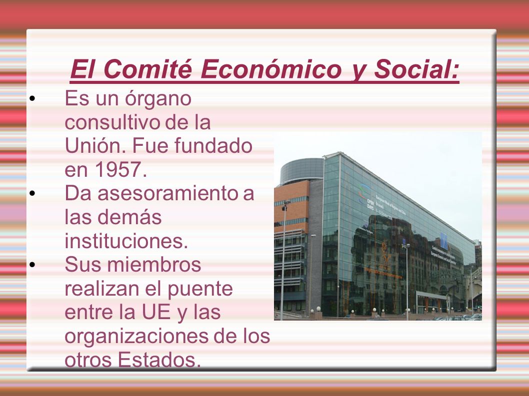 El Comité Económico y Social: