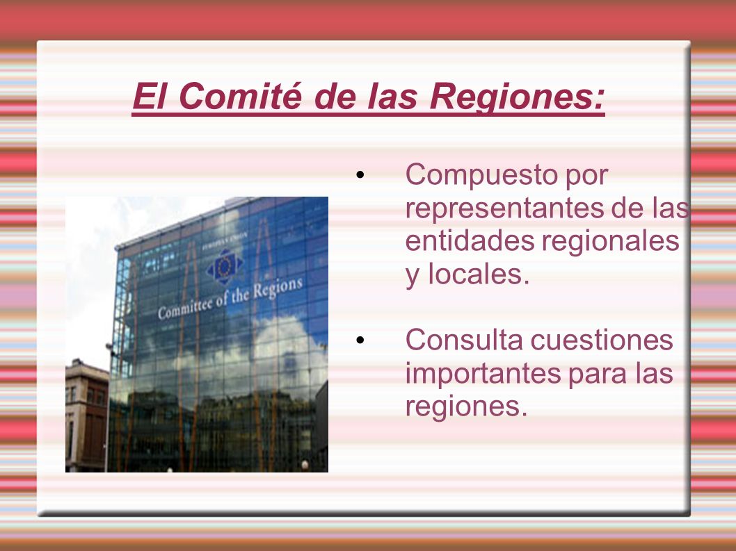 El Comité de las Regiones: