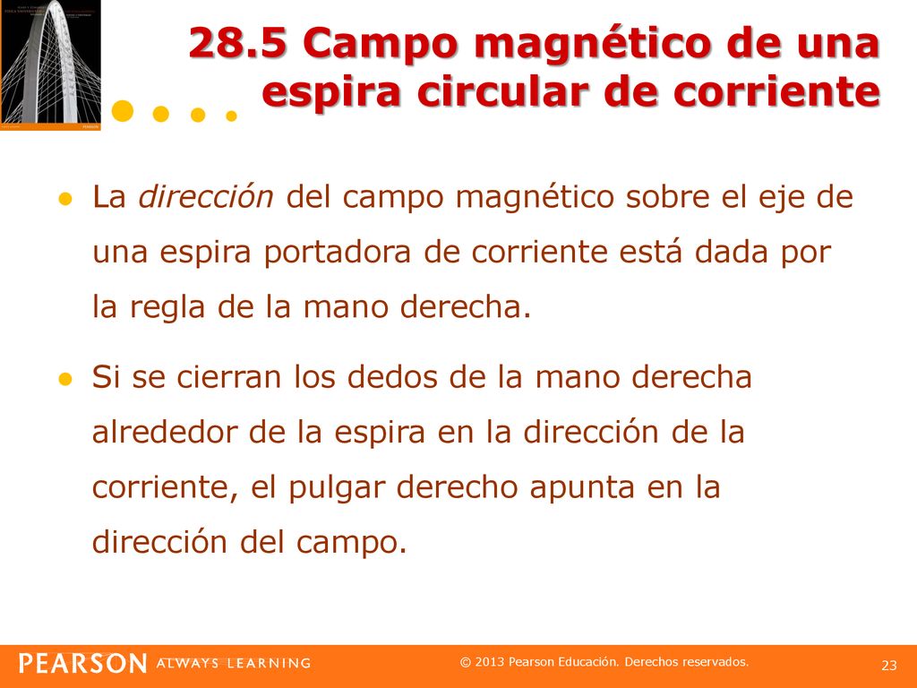 28.5 Campo magnético de una espira circular de corriente