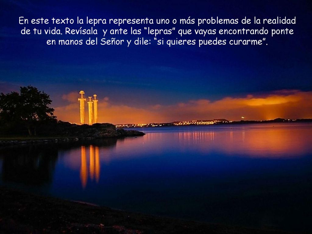 En este texto la lepra representa uno o más problemas de la realidad de tu vida.