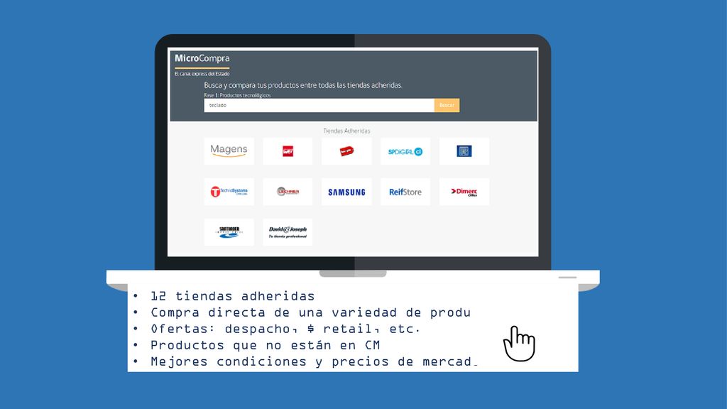 12 tiendas adheridas Compra directa de una variedad de productos. Ofertas: despacho, $ retail, etc.