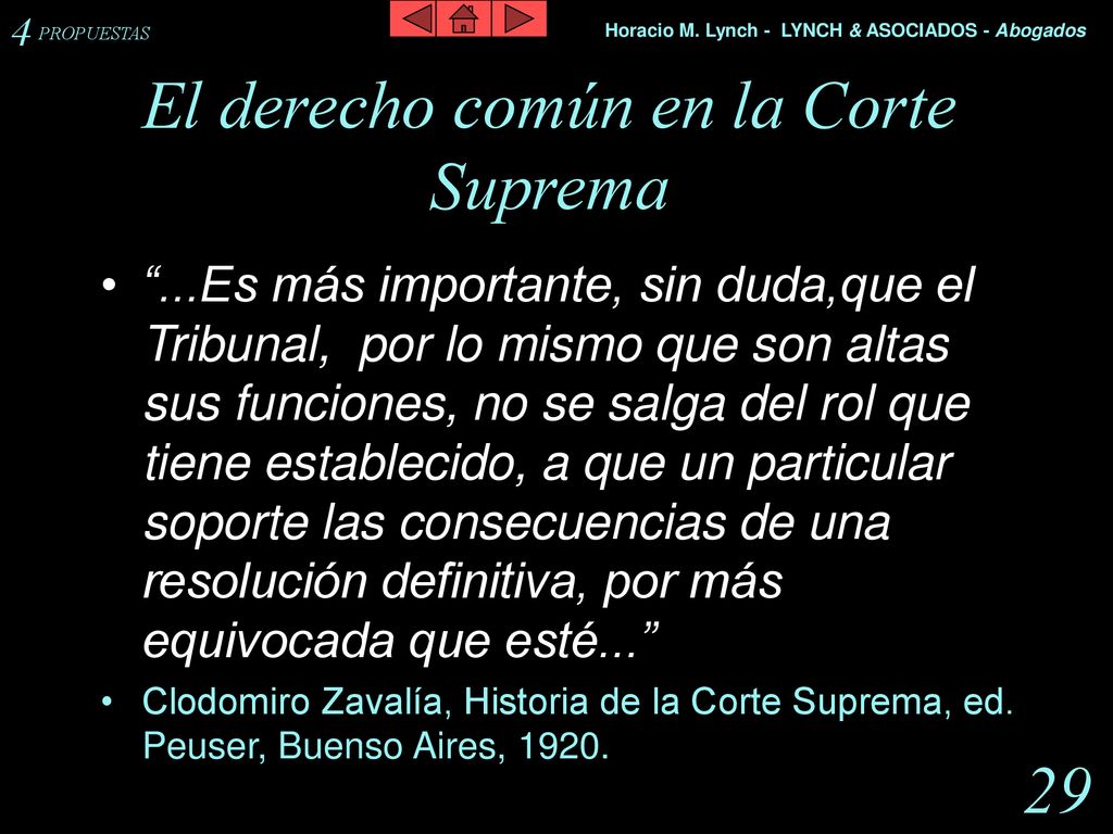 El derecho común en la Corte Suprema