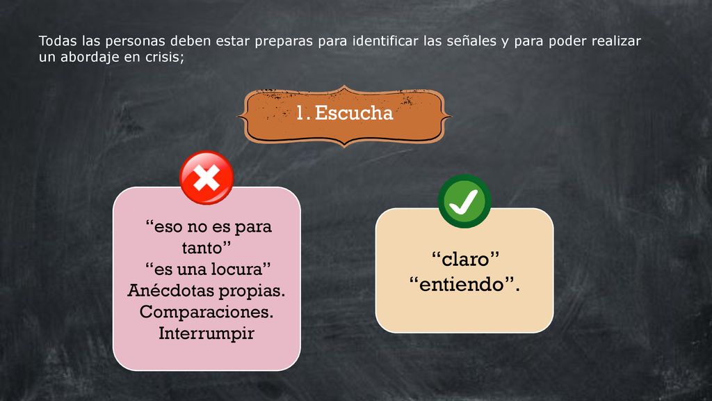 1. Escucha claro entiendo . es una locura Anécdotas propias.