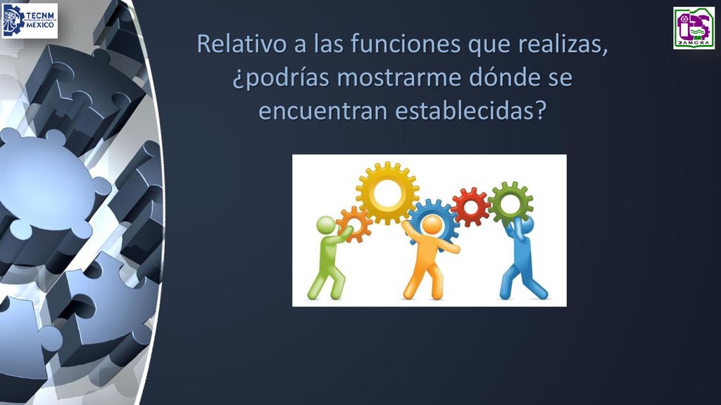 Relativo a las funciones que realizas, ¿podrías mostrarme dónde se encuentran establecidas