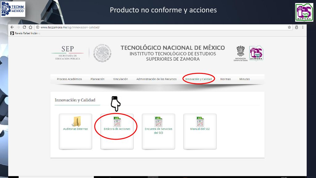 Producto no conforme y acciones