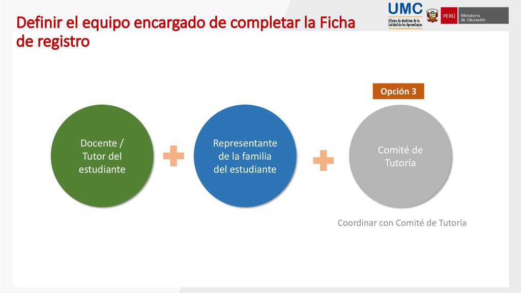 Definir el equipo encargado de completar la Ficha de registro