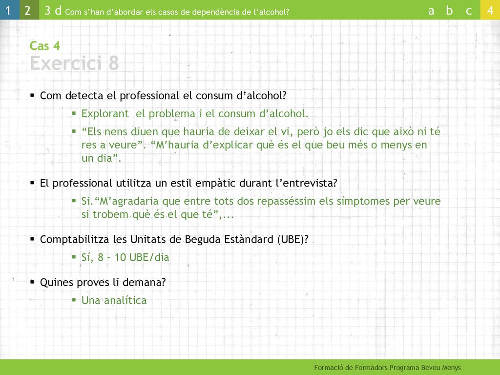 Cas 4 Exercici 8 Com detecta el professional el consum d’alcohol